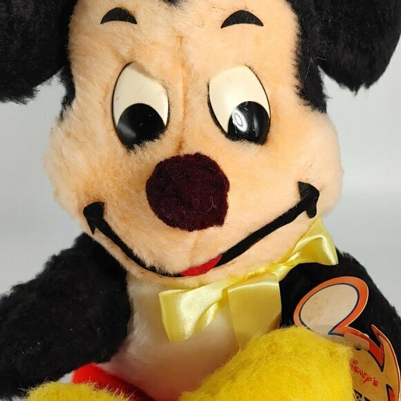 VTG Walt Disney World Character Mickey Mouse Multicolor Plush Stuffed Animal Toy - Picture 2 of 11